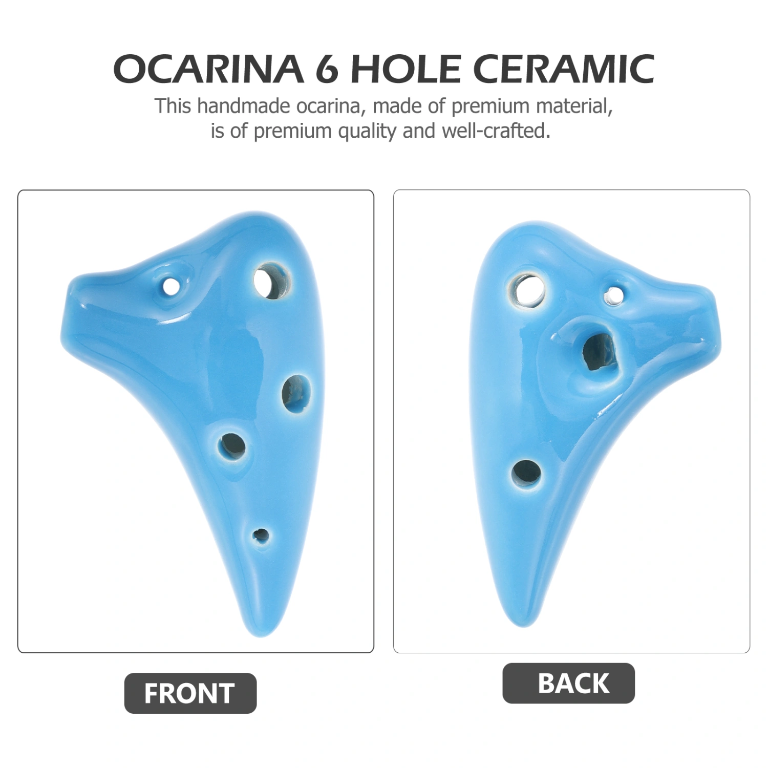 Portable 6 Hole Ocarina Dolomite Ocarina Mini Ocarina Music Instrument Gift