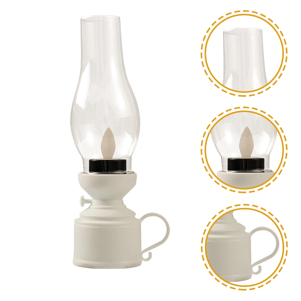Flameless LED Kerosene Lamp Plastic Kerosene Lamp Retro Oil Lantern Decoration