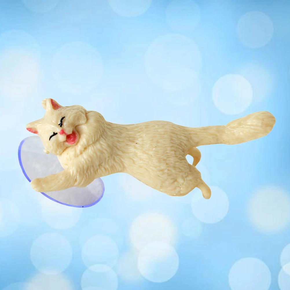 Creative Cartoon Cat Mobile Phone Sucker Novelty Fashion Universal Phone Bracket Desktop Stand (White Cat)