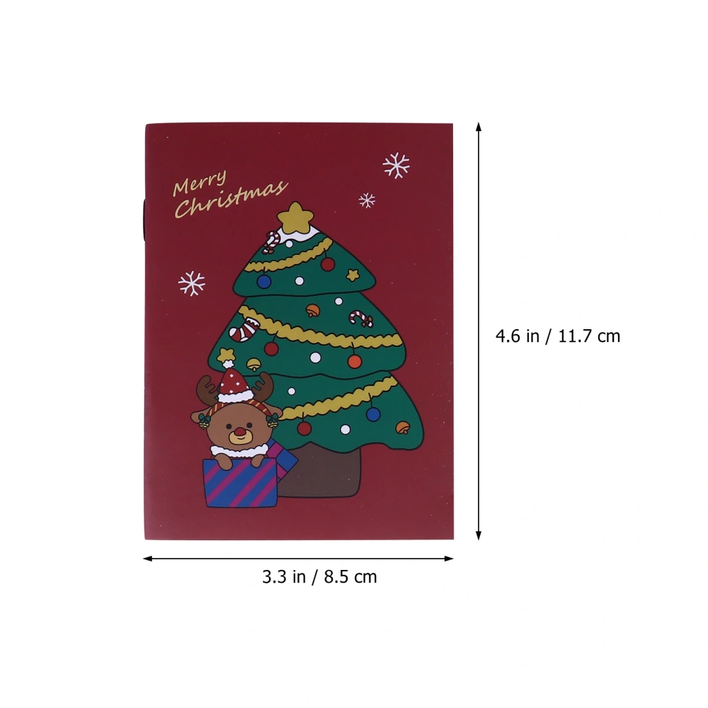 50pcs Christmas Theme Pocket Notebooks Cartoon Notepads Student Stationery