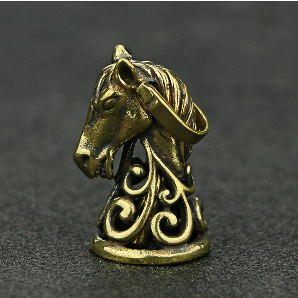 Vintage Horse Head Pendant DIY Keychain Pendant Unique Brass Ornament