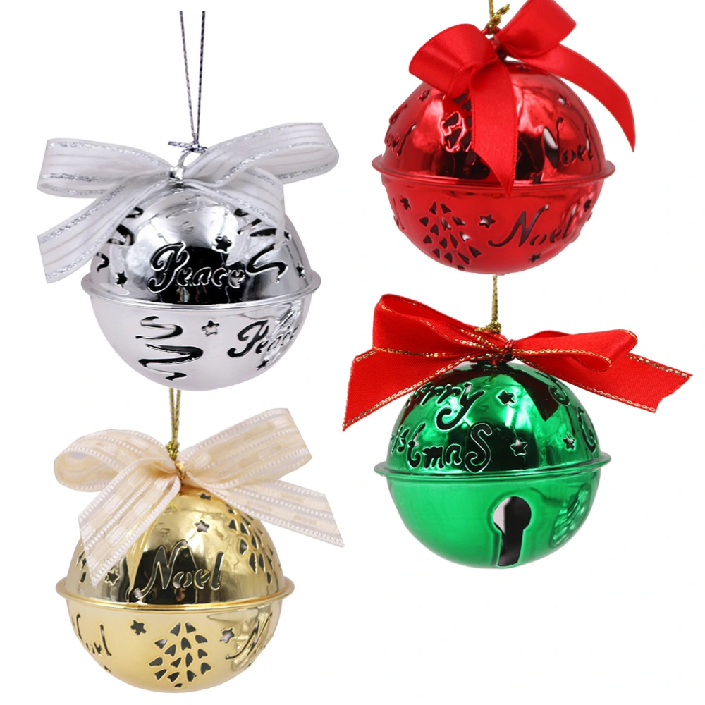 4Pcs Christmas Jingle Bell Creative Festival Pendant Iron Bell Showcase Dec