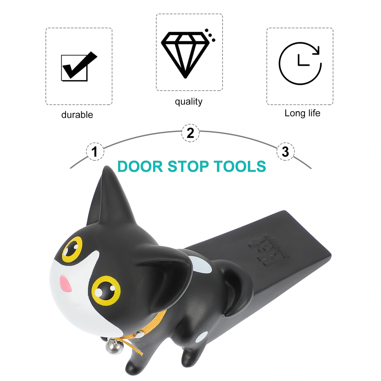  Safety Door Stop Anti-slip Door Stopper Cartoon Silent Door Wedge for Home
