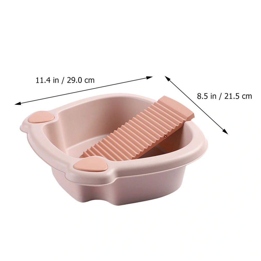 1 Set Washboard Basin for Hand Washing Clothes and Small Delicate Clothes