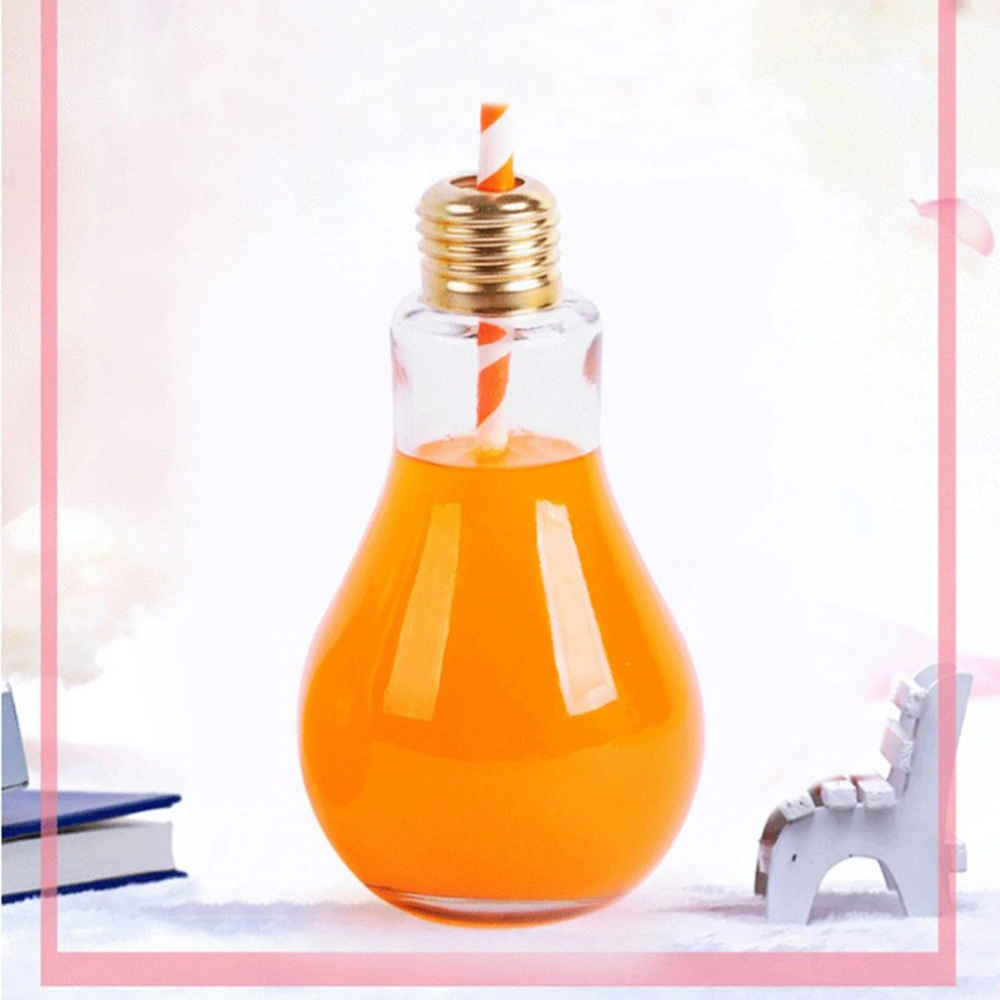 500ML Light Bulb Shaped Glass Bottle Novelty Drinking Glasses Party Favors for Drinks Beers Cocktails