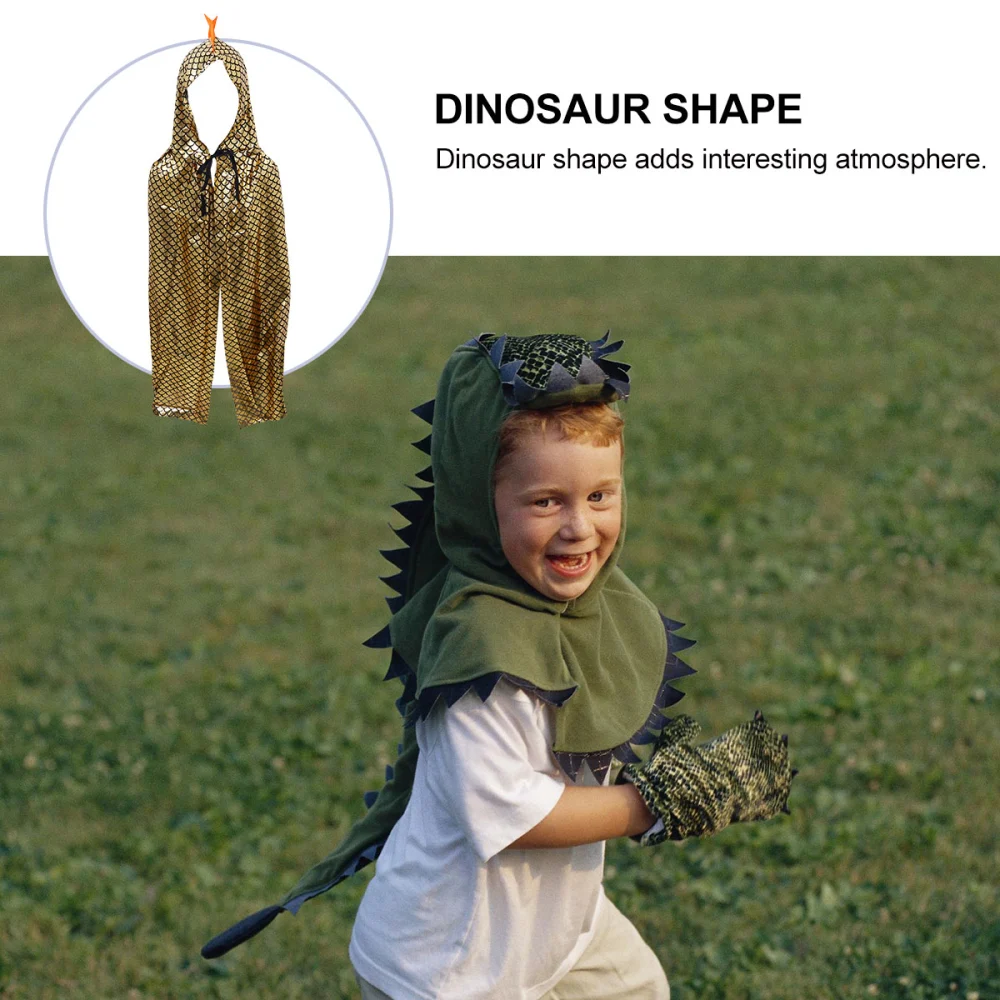 1Pc Halloween Dinosaur Design Cloak Kids Costume Ball Performance Clothes