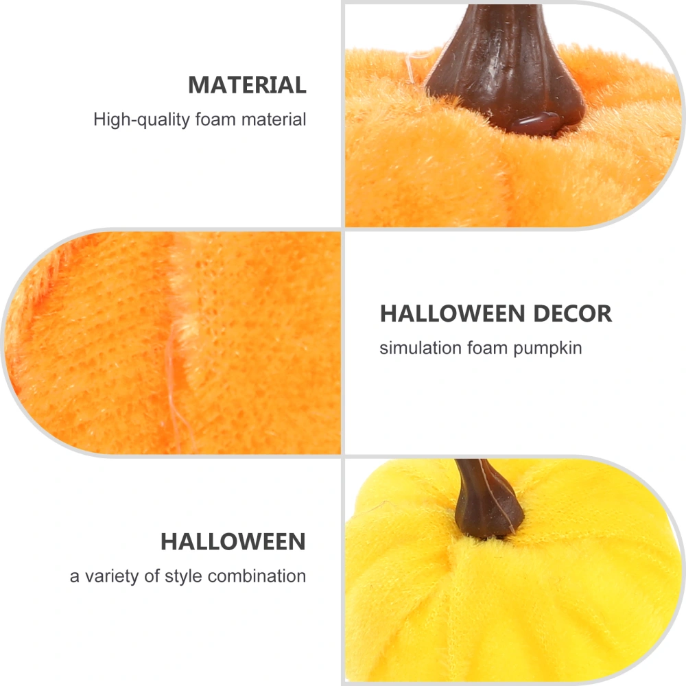 8 Pcs Halloween Simulation Pumpkin Decors Artificial Pumpkin Ornaments