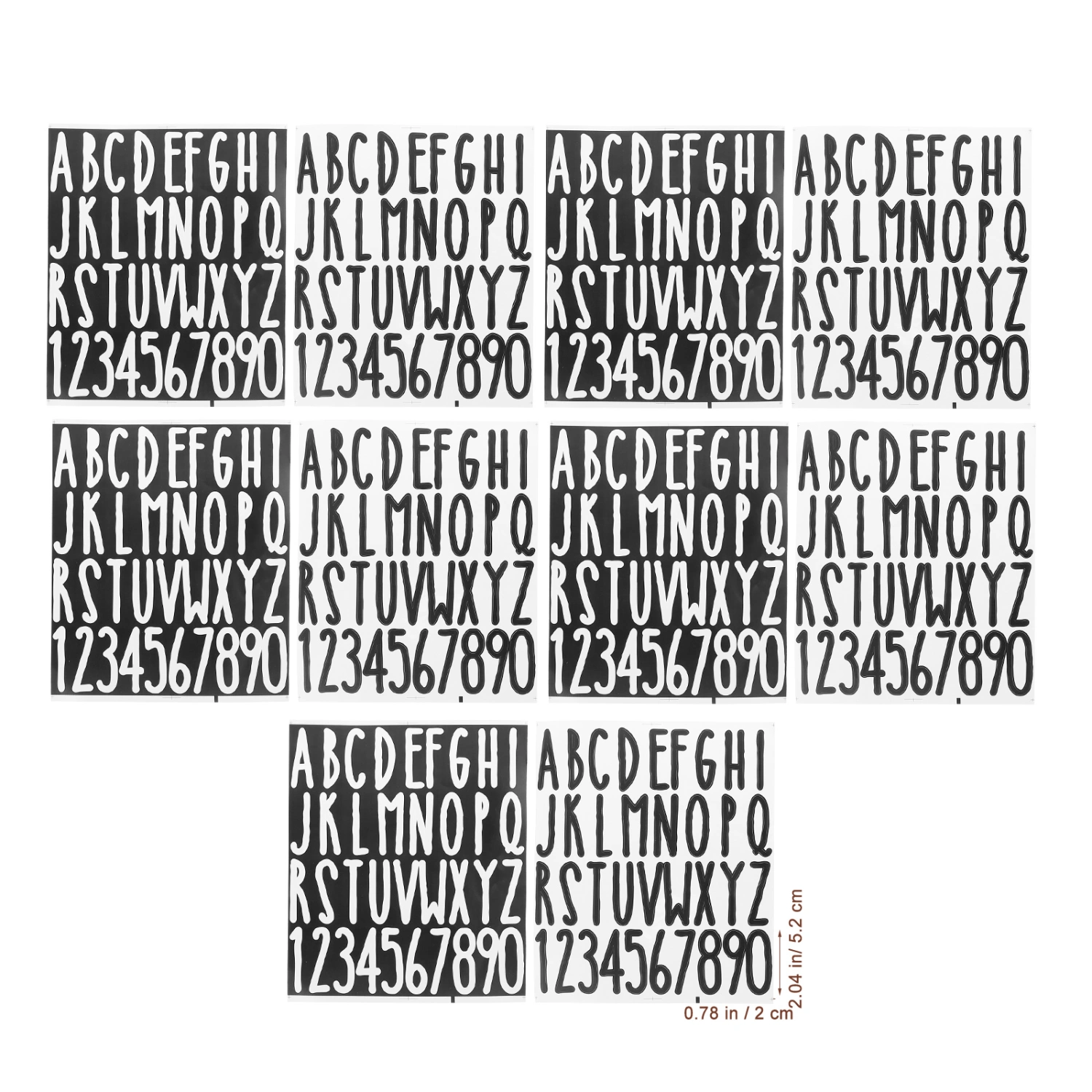 10 Pcs Self-adhesive Stickers Alphabet Number Stickers Mail Box Trash Can Stickers
