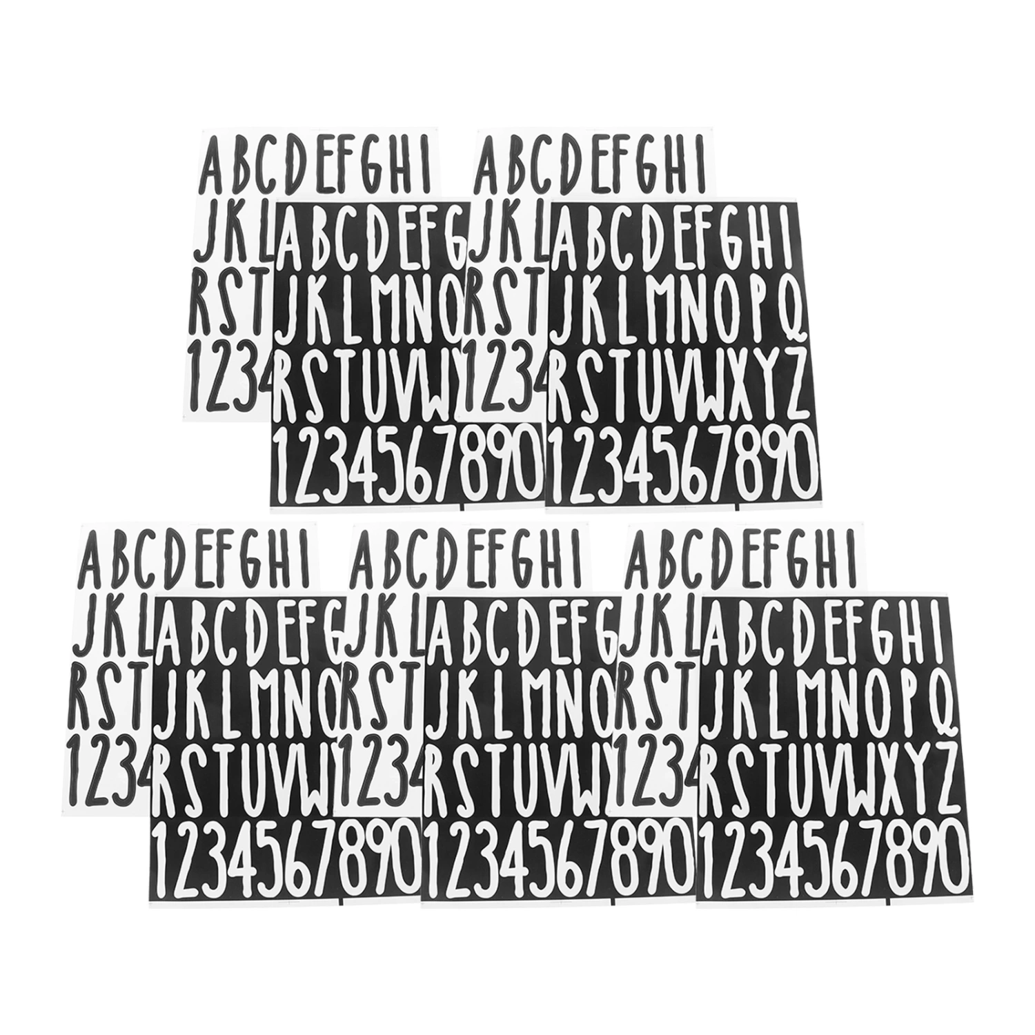 10 Pcs Self-adhesive Stickers Alphabet Number Stickers Mail Box Trash Can Stickers