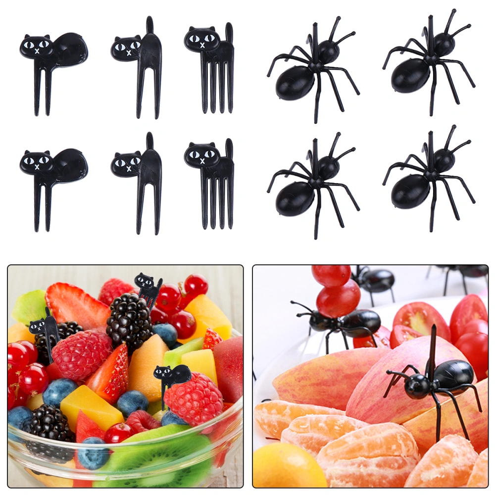 18 PCs Creative Ant Design Fruit Fork Party Supplies 