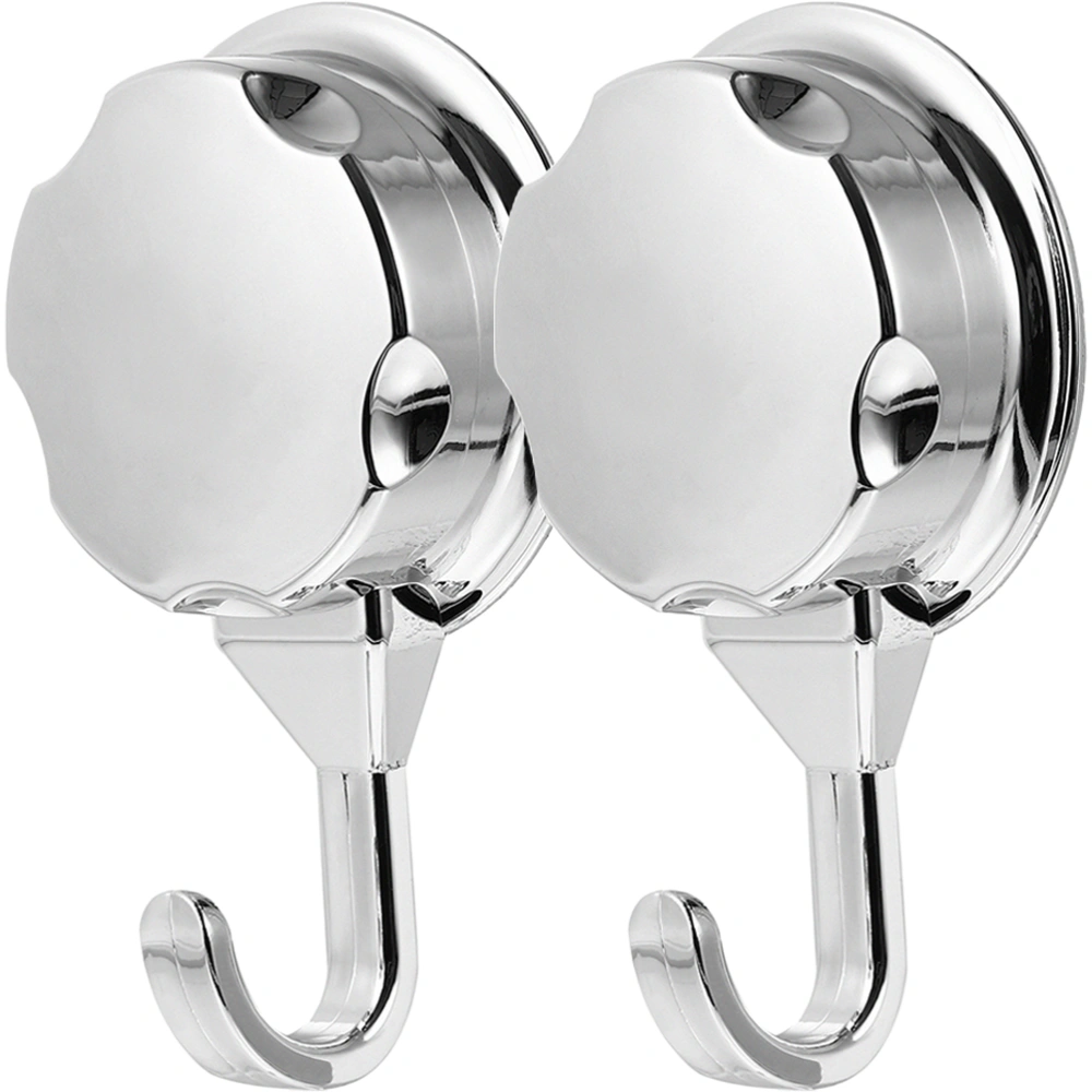 2Pcs Heavy Duty Suction Hooks Multi-purpose Removable Suction Hanger for Bathroom