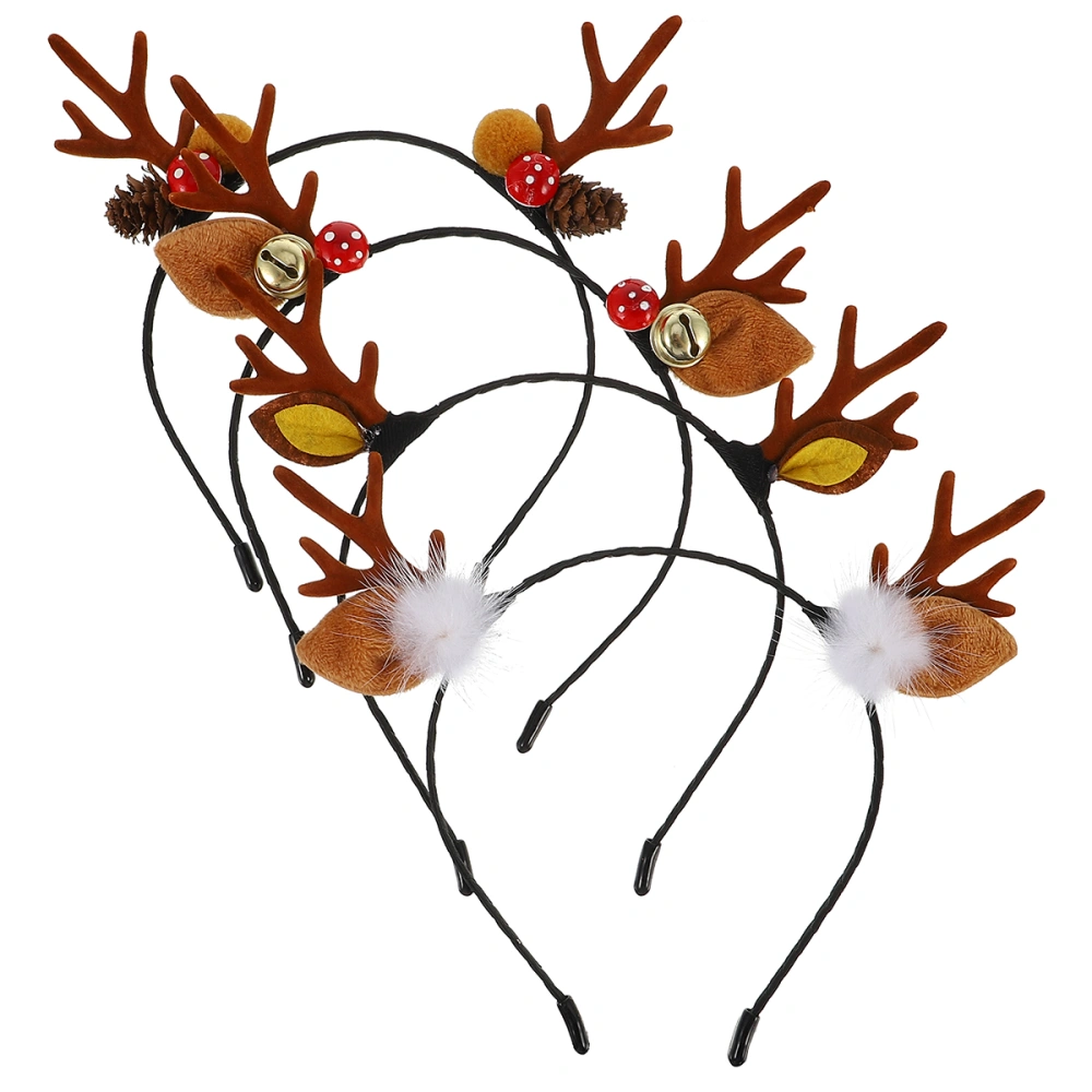  4pcs Cartoon Christmas Hair Band Headband Hair Hoops Hair Accessory for Kids