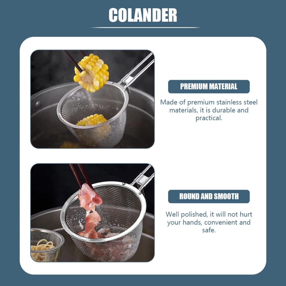 Stainless Steel Colander Hot-pot Strainer Mesh Strainer Practical Hot Pot Colander