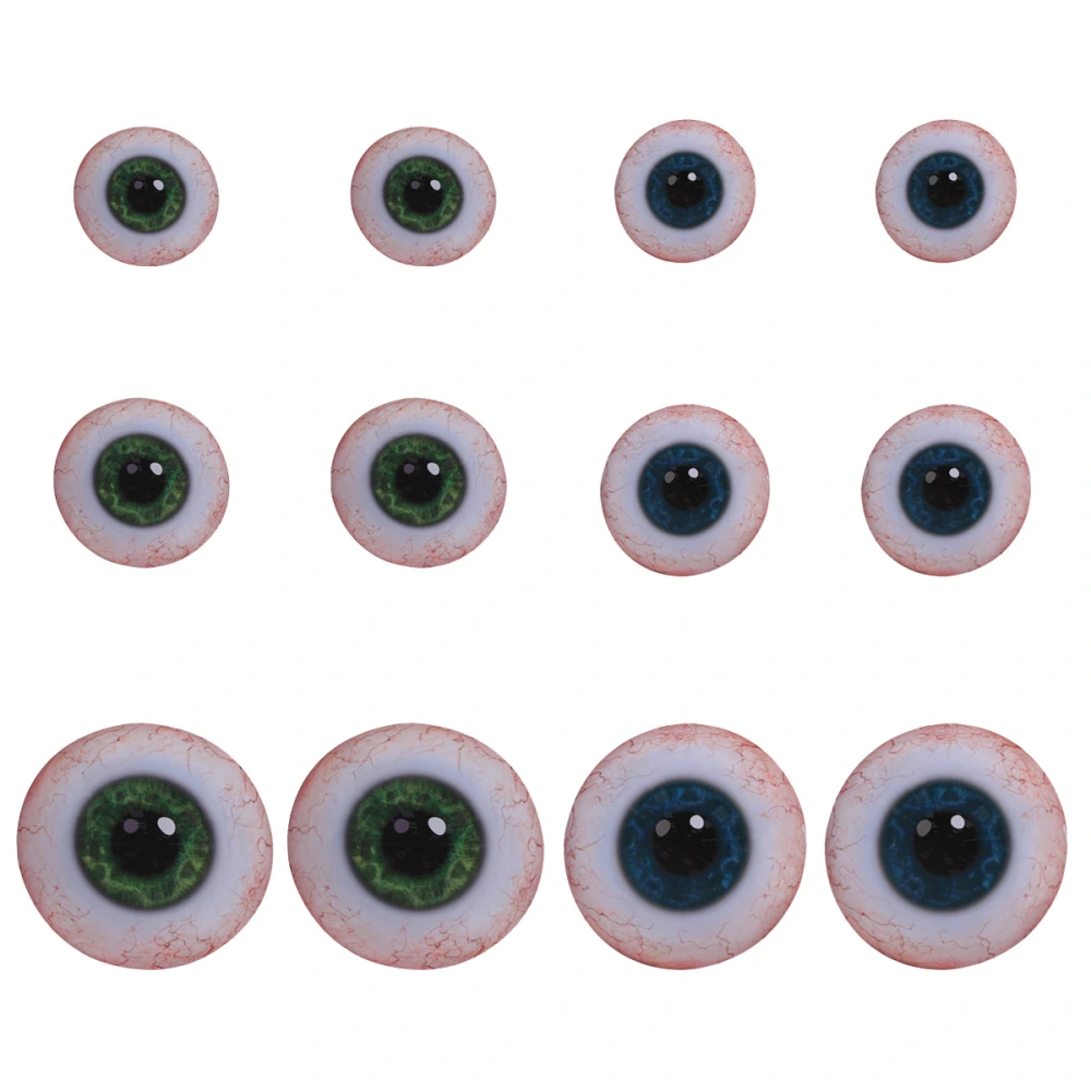 2 Set 24Pcs Eyeballs Sticker Eyeball Wall Sticker Halloween Eye Sticker Scary Self Stick Adhesive (Blue)