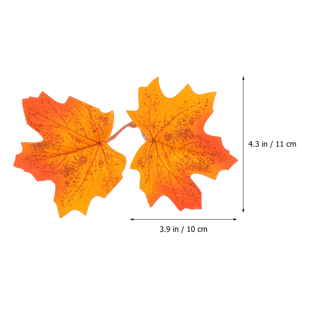 30pcs Harvest Fall Leaves Farmhouse Decorations Garland Making Maple Leaf