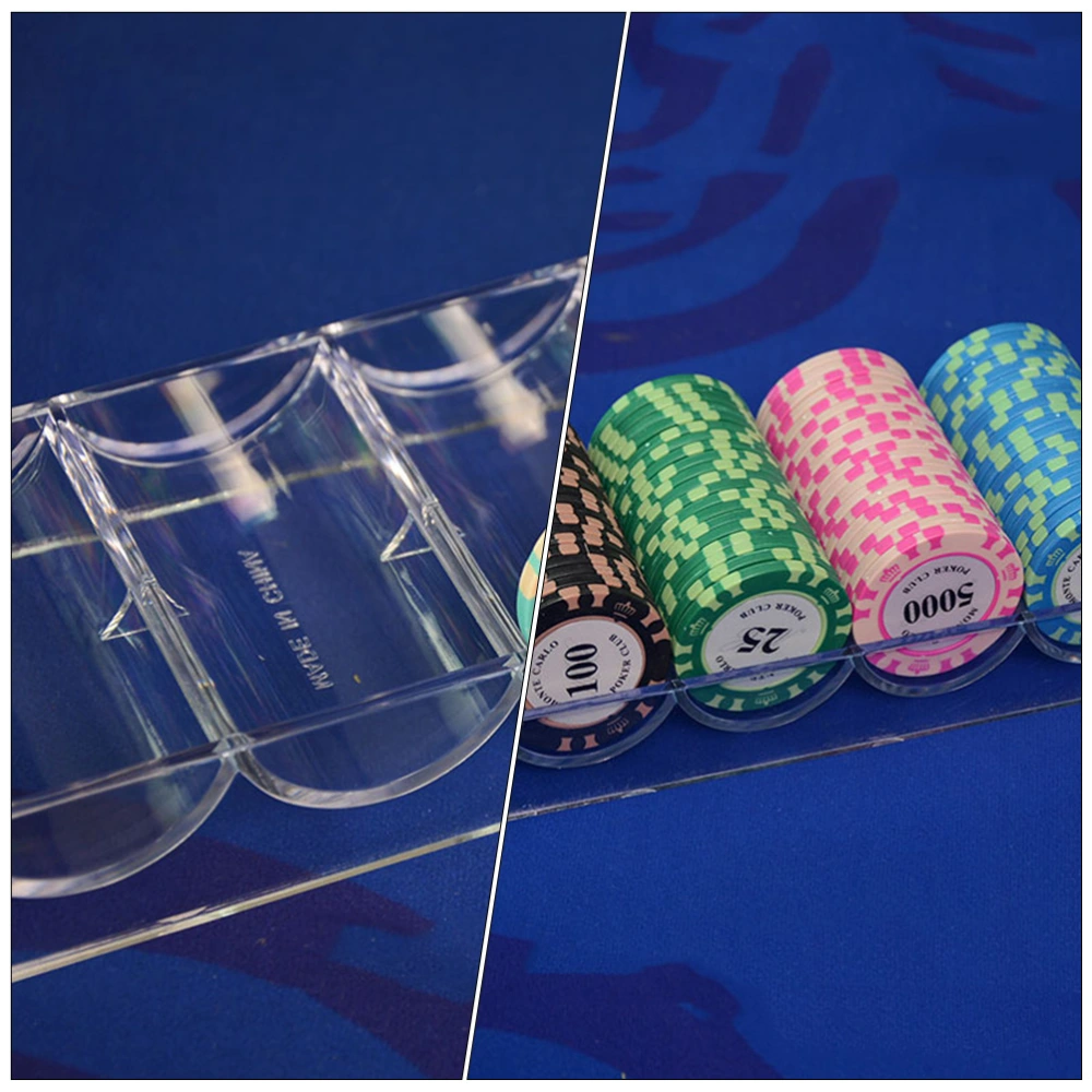 1Pc Transparent Storage Box Transparent Game Chip Container Chips Organizer