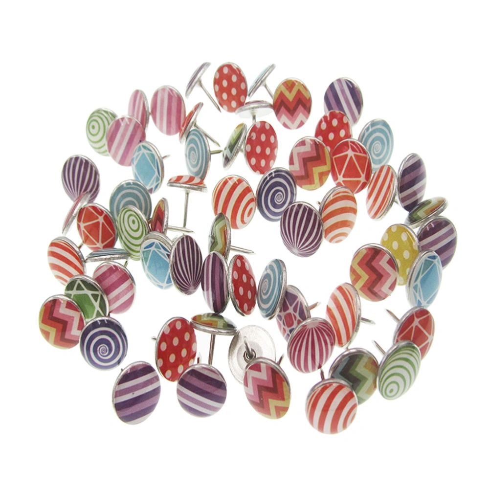 80pcs Colorful Pattern Creative Push Decorative Thumbtacks for Wall Maps Photos Bulletin Board or Cork Boards (Mixed Pattern)