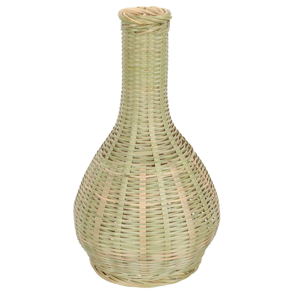 Bamboo Woven Flower Container Fake Flower Basket Flower Arrangement Vase Home Decor