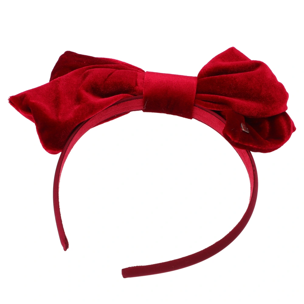 1Pc Female Bowknot Hairband Festival Headband Party Velour Decorative Headdress