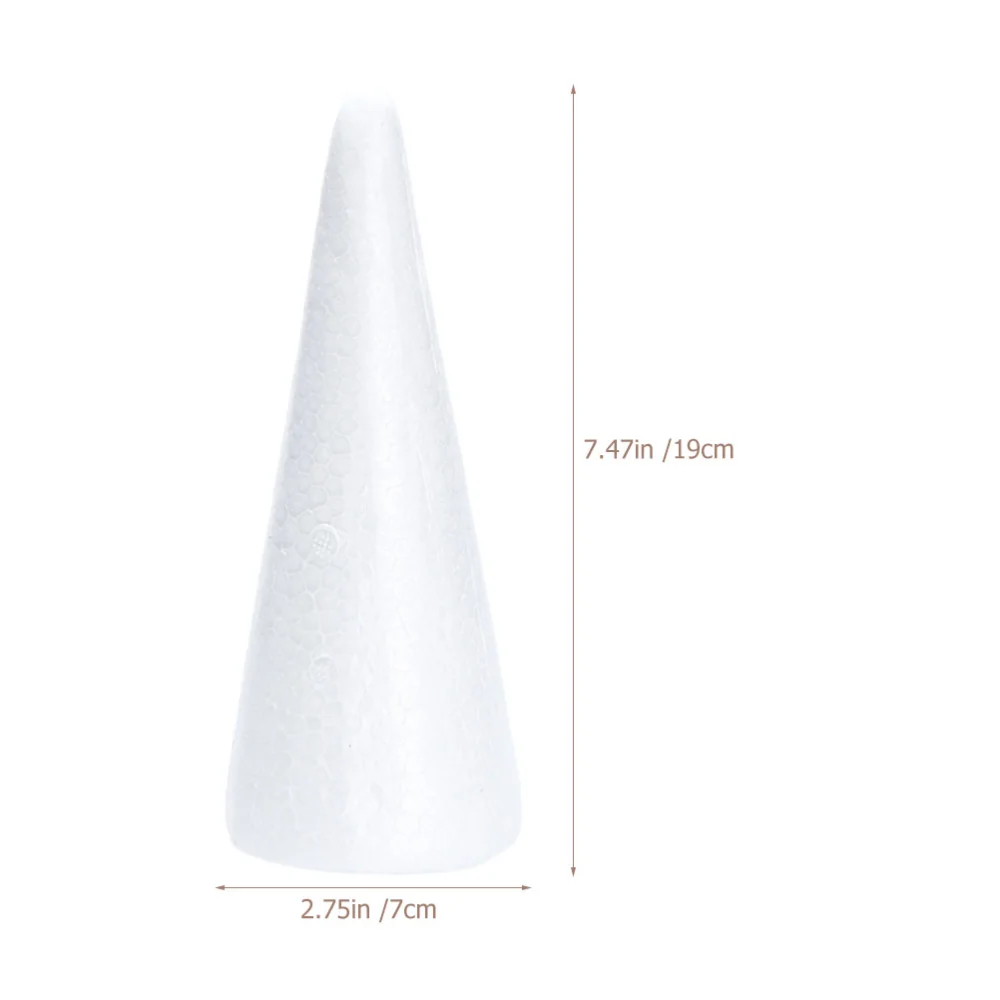 6Pcs White Cones Cone Shape Toys Children DIY Party Decorations Cone Adornments