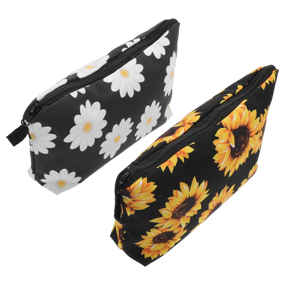 2 Pcs Delicate Women's Cosmetic Storage Bags Item Storage Bags with Zipper