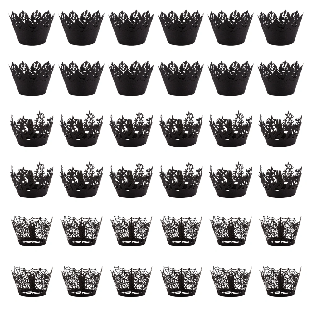 36pcs Halloween Cake Cupcake Wrapper Muffin Wrapping Paper Cake Supplies