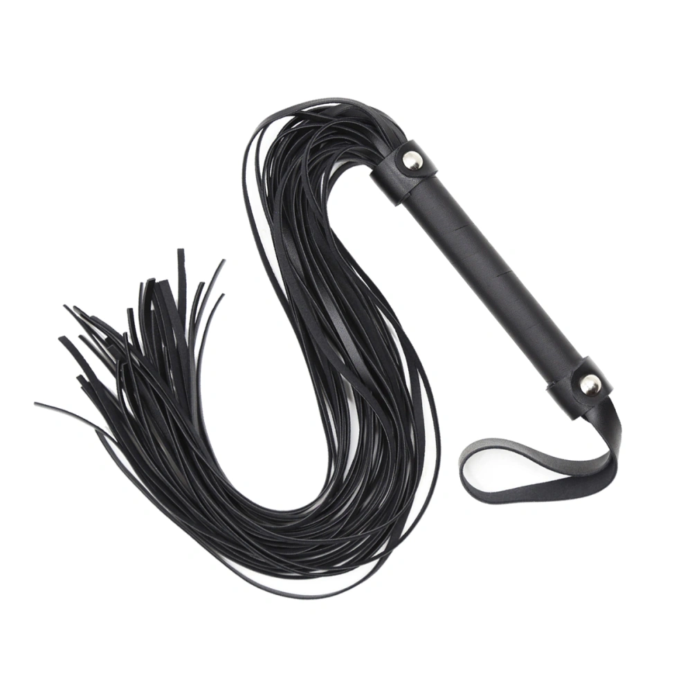 Double Nails Leather Whip Sex Bondage Flogger Spanking Erotic Lash Sex Toys for Couples Tease Adult Sex Games (Black)