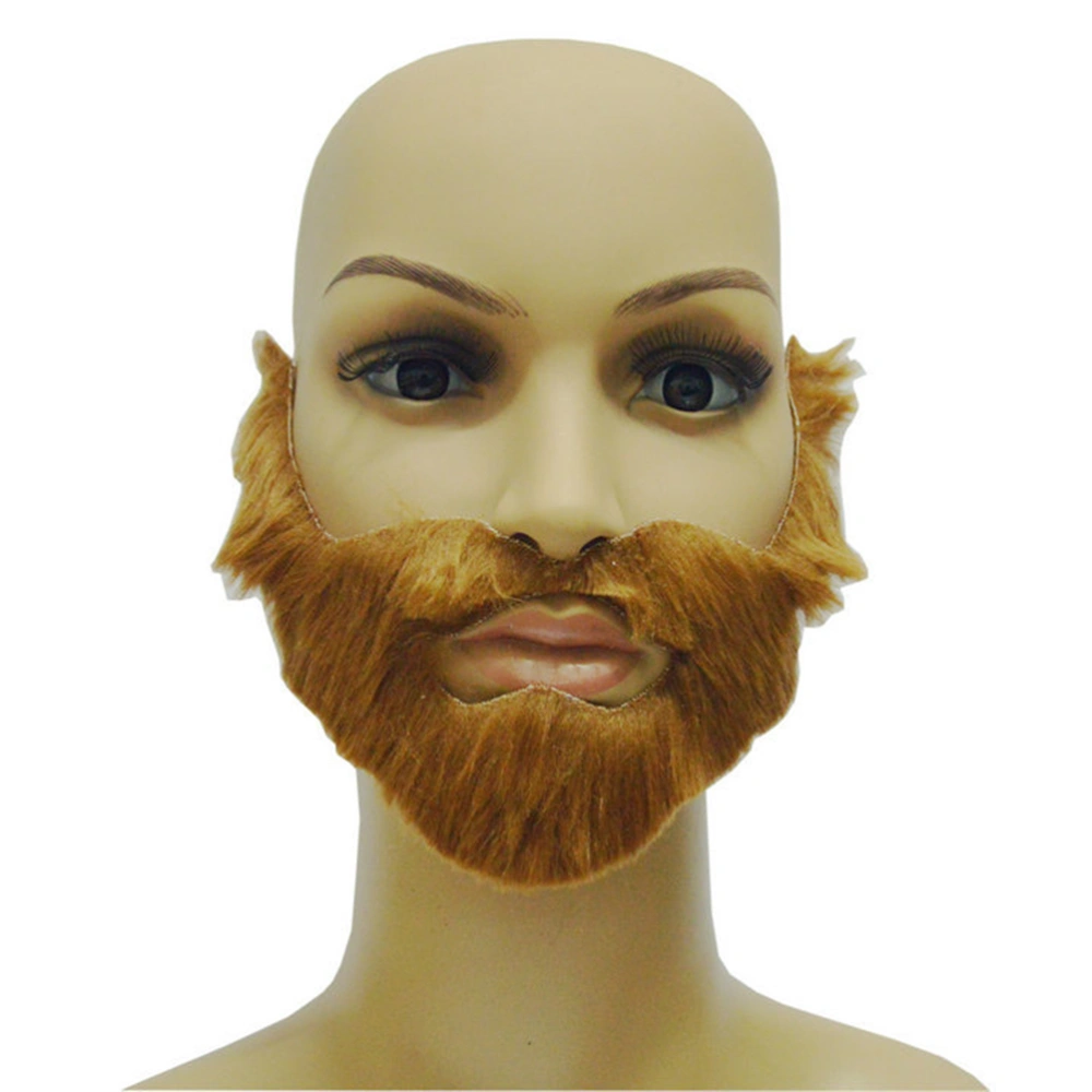 Halloween Costume Party Fake Mustaches Funny Beards Whisker Festival Supplies (Brown)