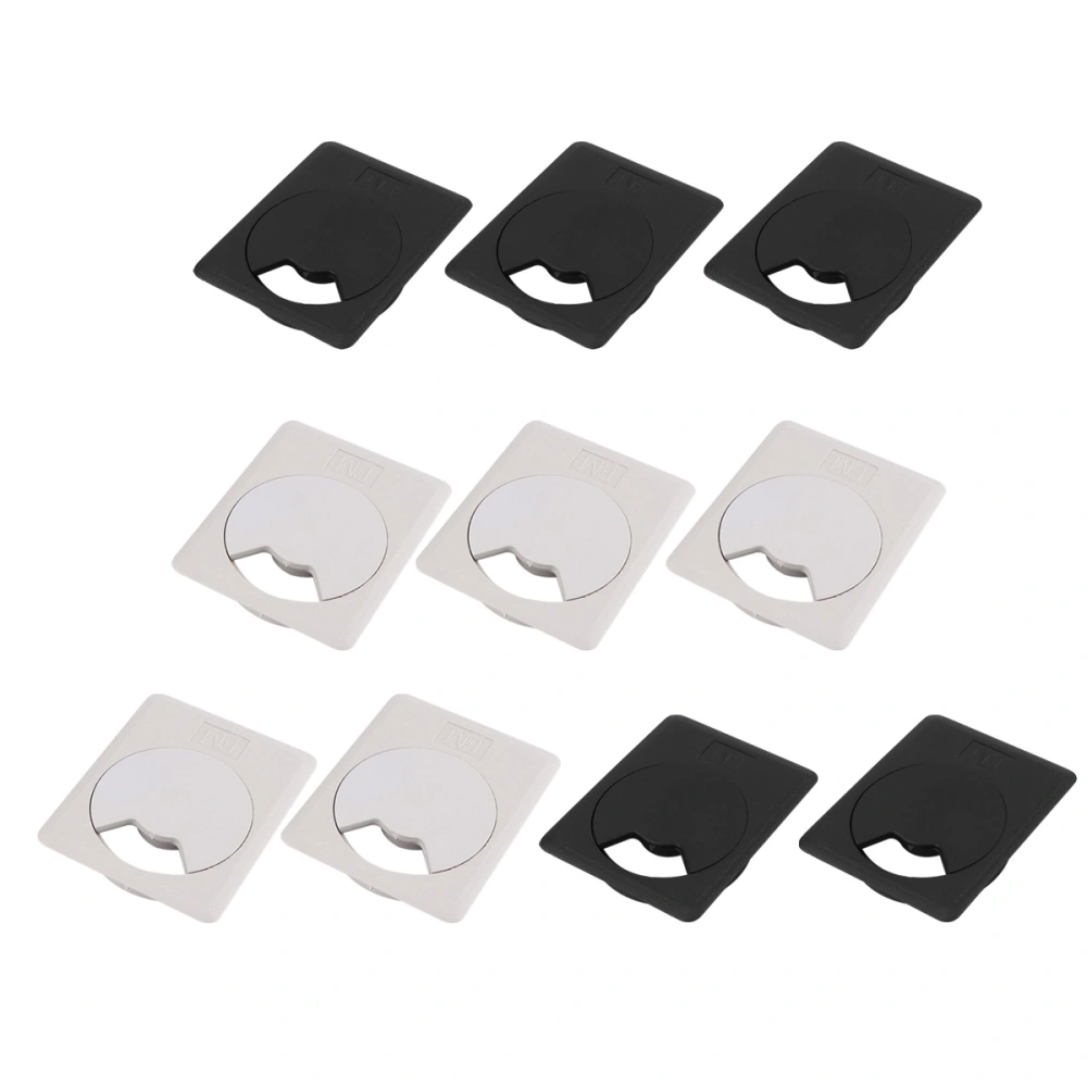 20pcs Plastic Computer Desk Table Grommet Cable Port Wire Hole Cover 50mm Wire Storage Rack Furniture for Office PC Desk (Black, Gray and White)