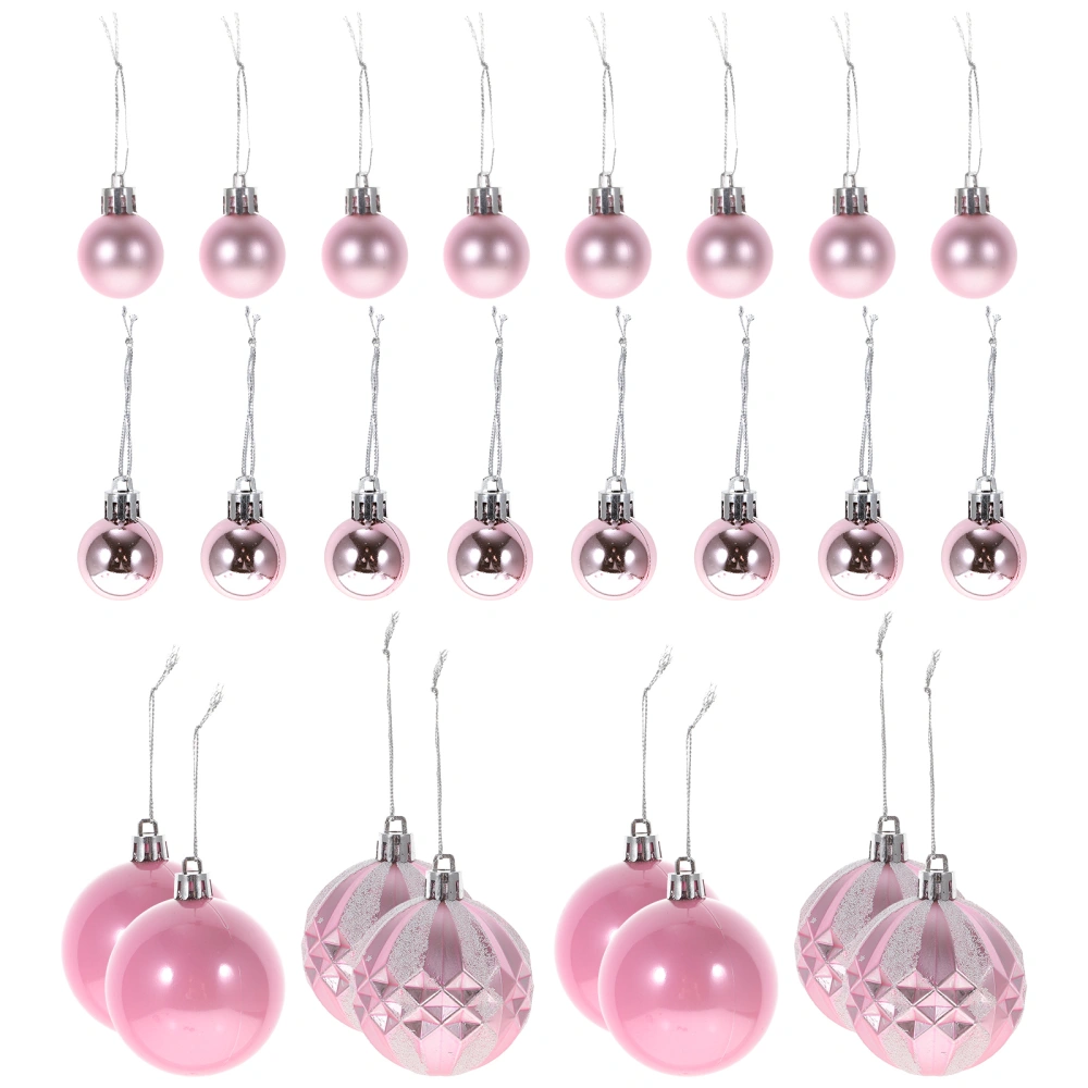 40pcs Christmas Tree Balls Festivals Hanging Balls Xmas Plastic Ball Pendants