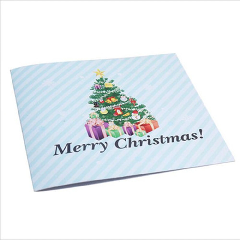 Creative 3D Greeting Christmas Themed Up Cards Xmas Blessing Festival Gift Party Supplies (Christmas Tree)