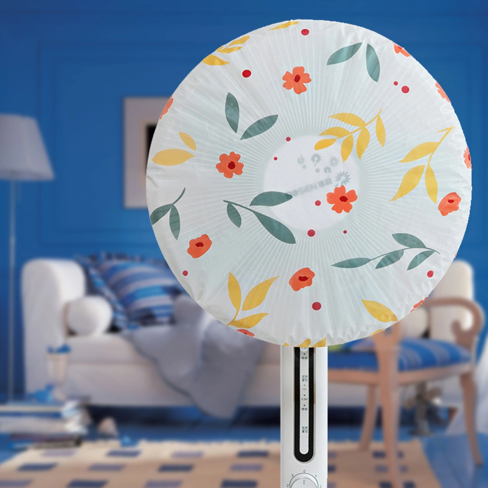 Washable Floor Fan Dust Cover Fan Protection Cover Reusable Accessories Supplies(Floral)