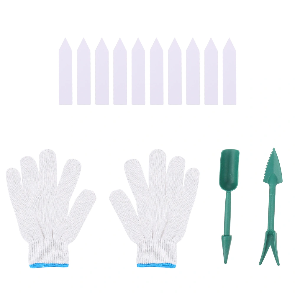 2 sets of Plant Labels Plastic Plant Markers Garden Markers with Gloves