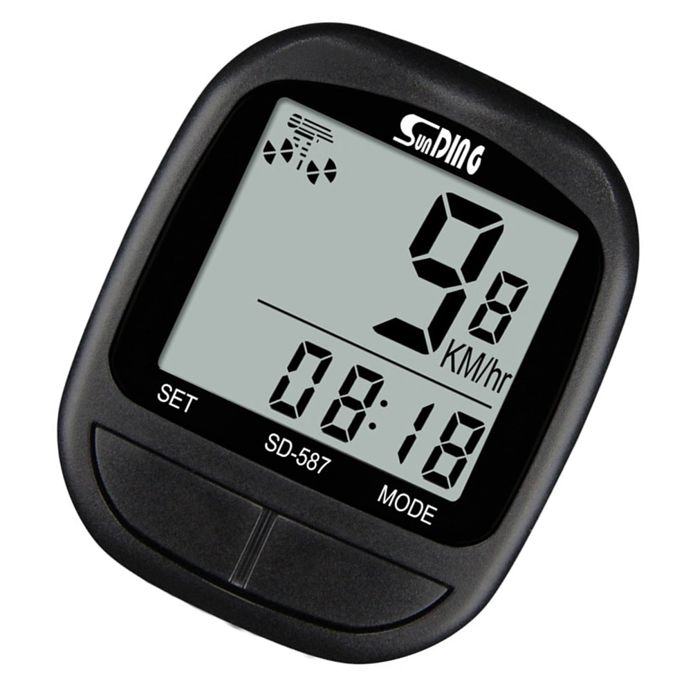 1 Pc Durable Stopwatch Meter Digital Odometer Precise Speedometer Portable Code Table for Mountain Bike Cycling (Black)