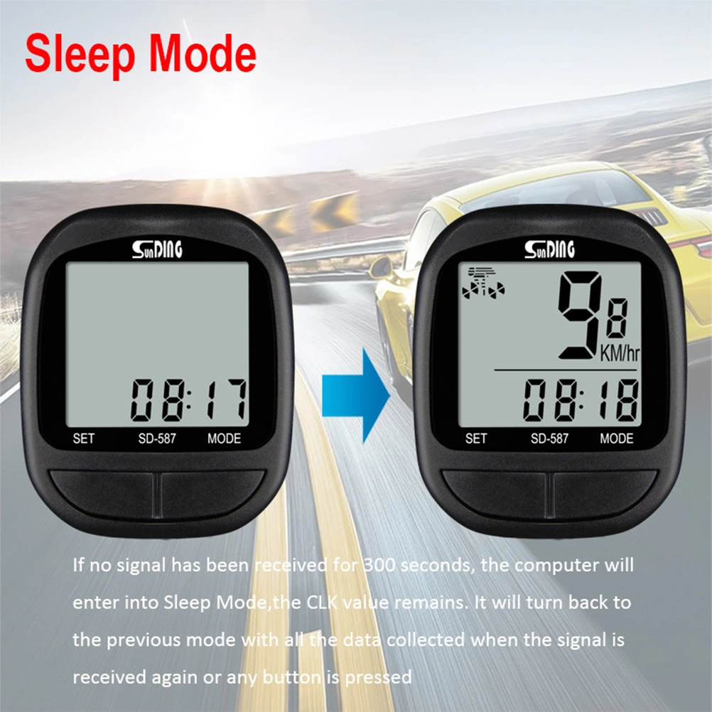 1 Pc Durable Stopwatch Meter Digital Odometer Precise Speedometer Portable Code Table for Mountain Bike Cycling (Black)
