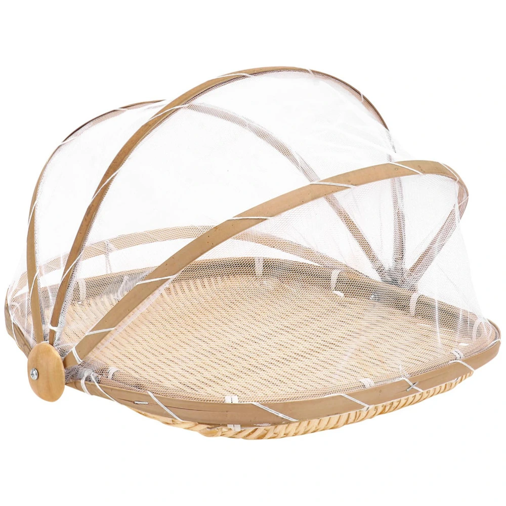 Covered Snack Container Bamboo Fruit Basket Food Covers Bread Baskets For Serving