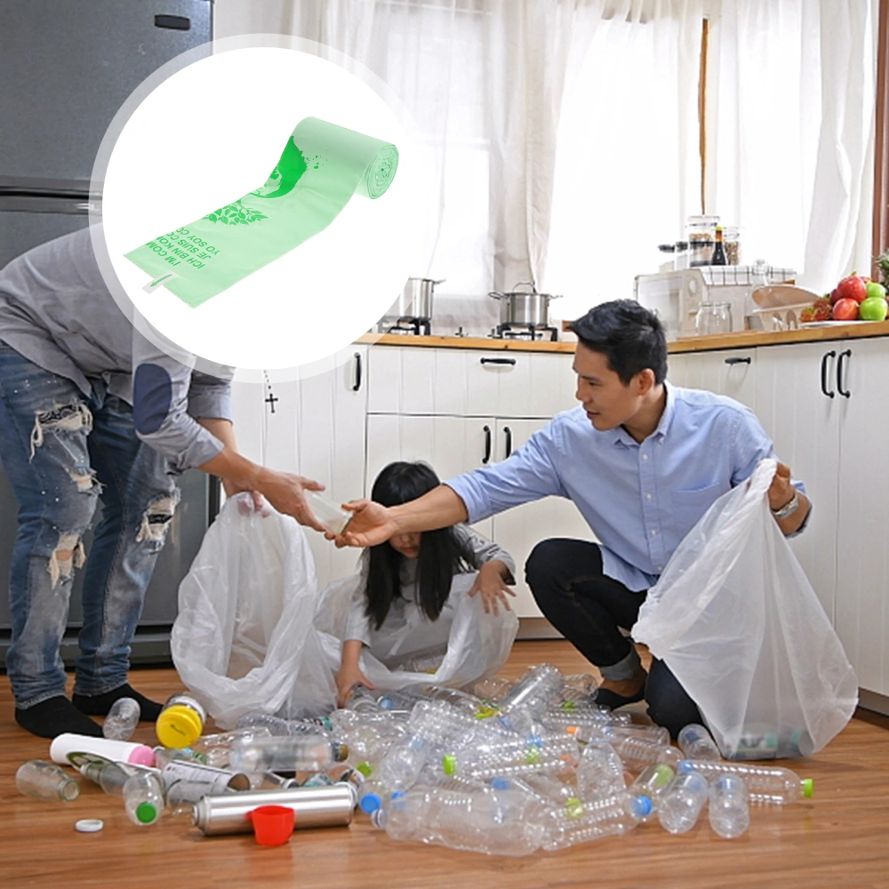 1 Roll 50PCS 6L Environment-friendly Classified Garbage Bag Rubbish Bags (Green)