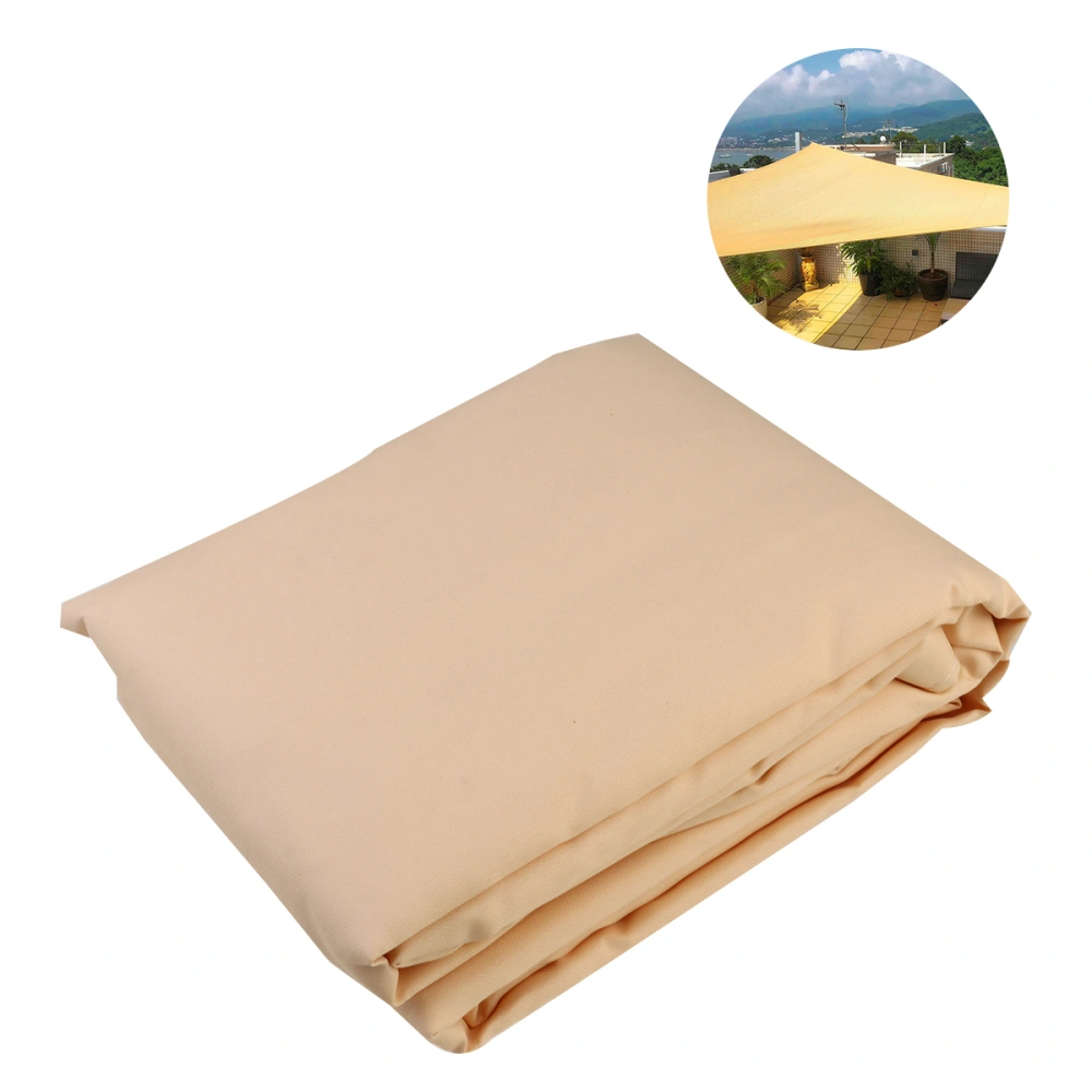 3.6x3.6x3.6m Triangle Sun Shade Sail Polyester Canopy Waterproof UV Block for Garden Swimming Pool (Beige)