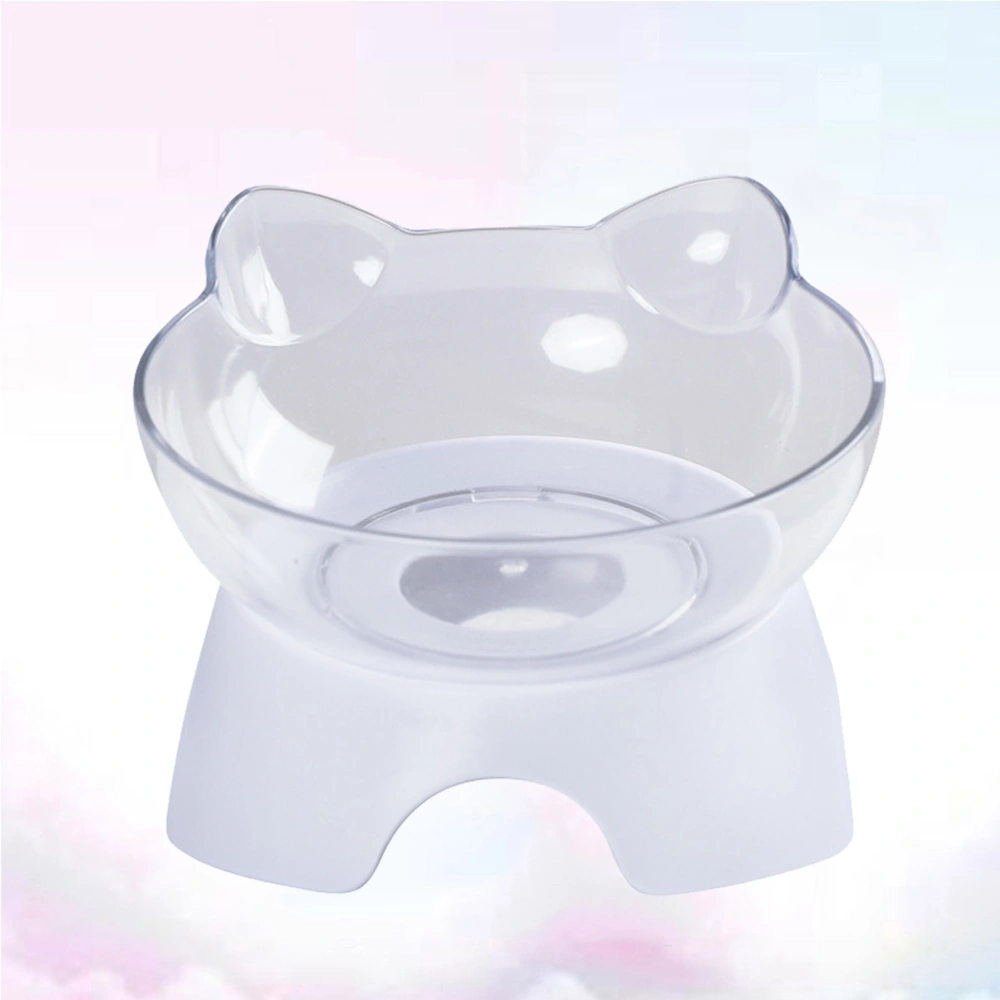 Cat Plastic Bowl Cat Food Bowl Pet Cat Bowl 15 ° Inclined Cat Bowl Transparent Cat Bowl