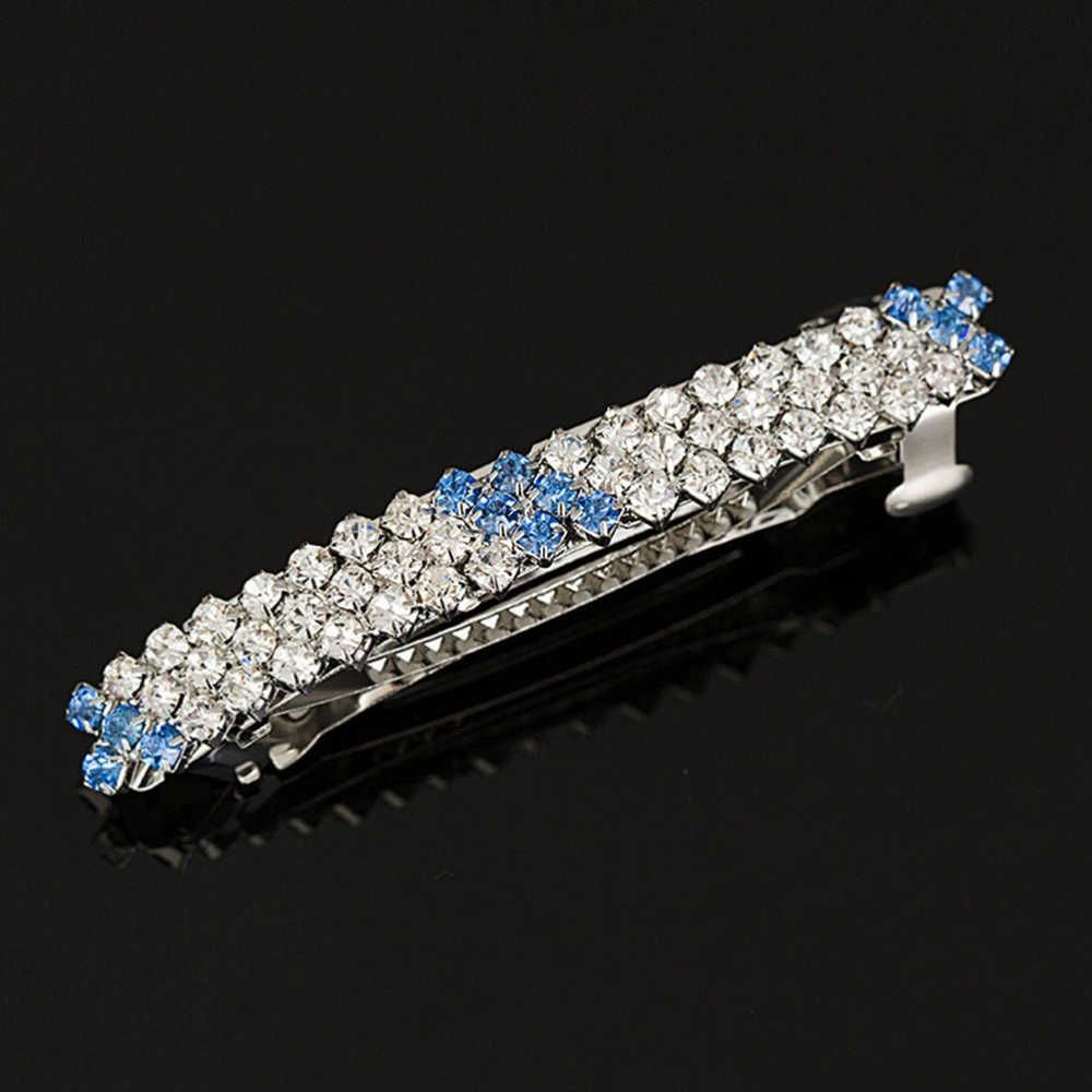 3pcs Rhinestone Row Hair Clips Elegant Bobby Barrettes for Women Girls