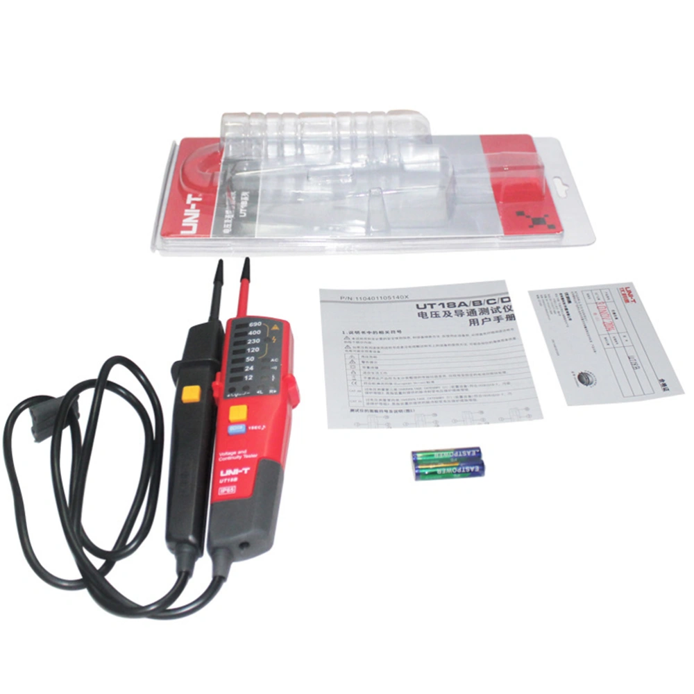 Voltage and Continuity Tester Auto Range On-Off Test RCD Test Single-Pens Measurement LED/LCD Display Volt Detectors