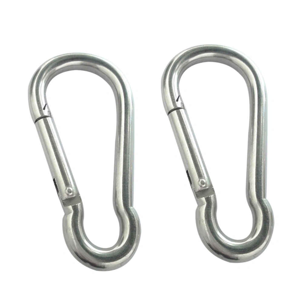 2pcs 304 Stainless Steel Spring Snap Hook Quick Link Carabiner Clip M7 Heavy Duty