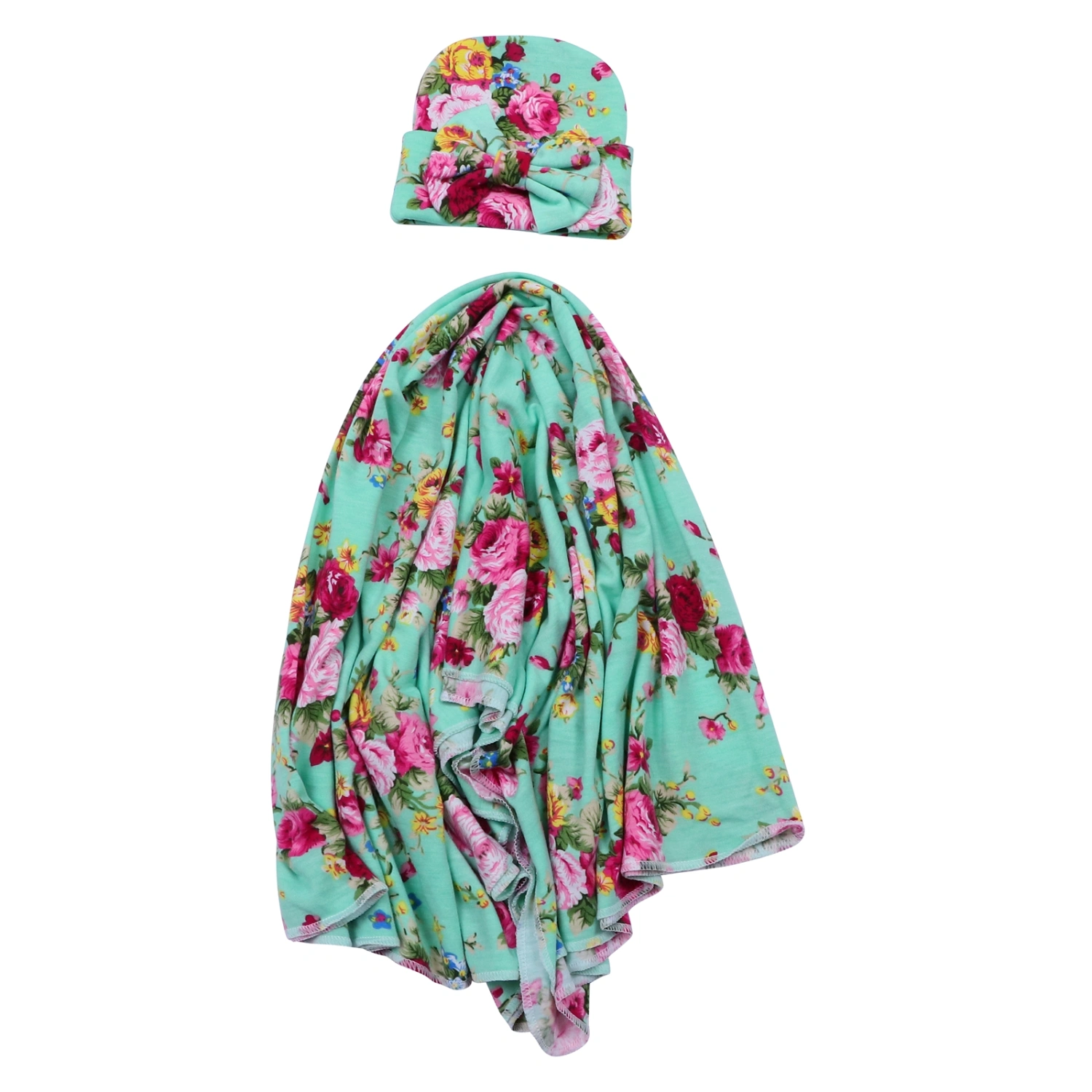 1 Set Baby Swaddle Cloth Baby Headwraps Newborn Swaddle Blanket Baby Hat