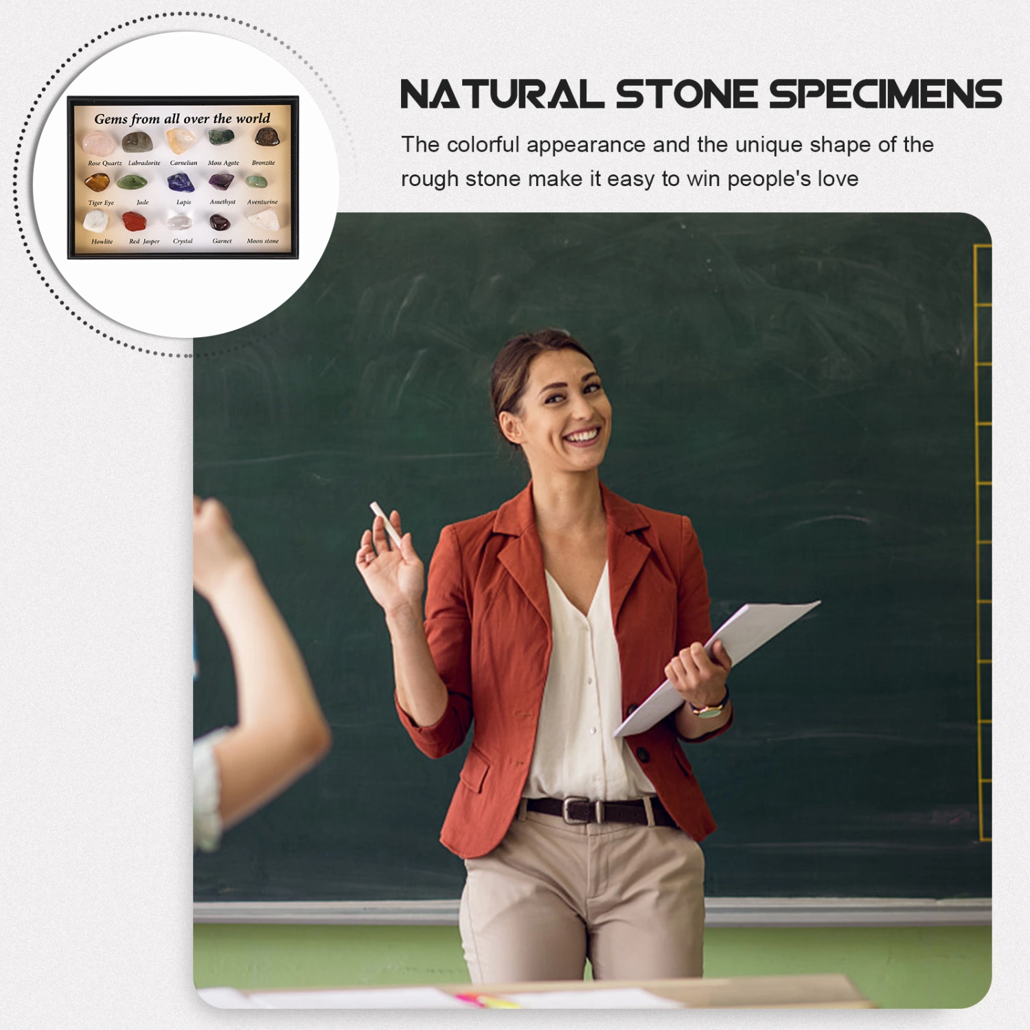 1 Set of Mineral Stone Decoration Natural Stone Mineral Stone Ornament for Gift