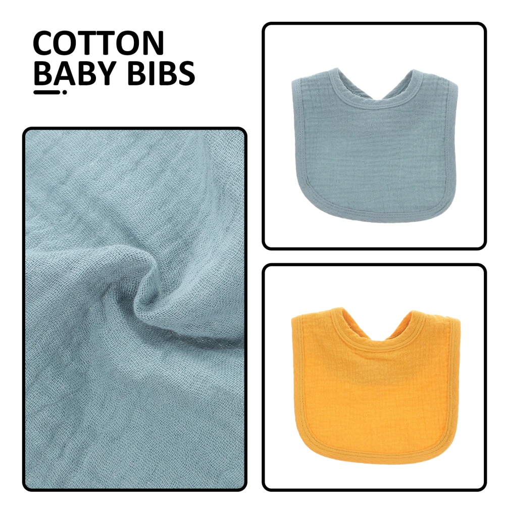 2pcs Baby Boy Bibs Absorbent Cotton Infant Bib Newborn Baby Saliva Wipe