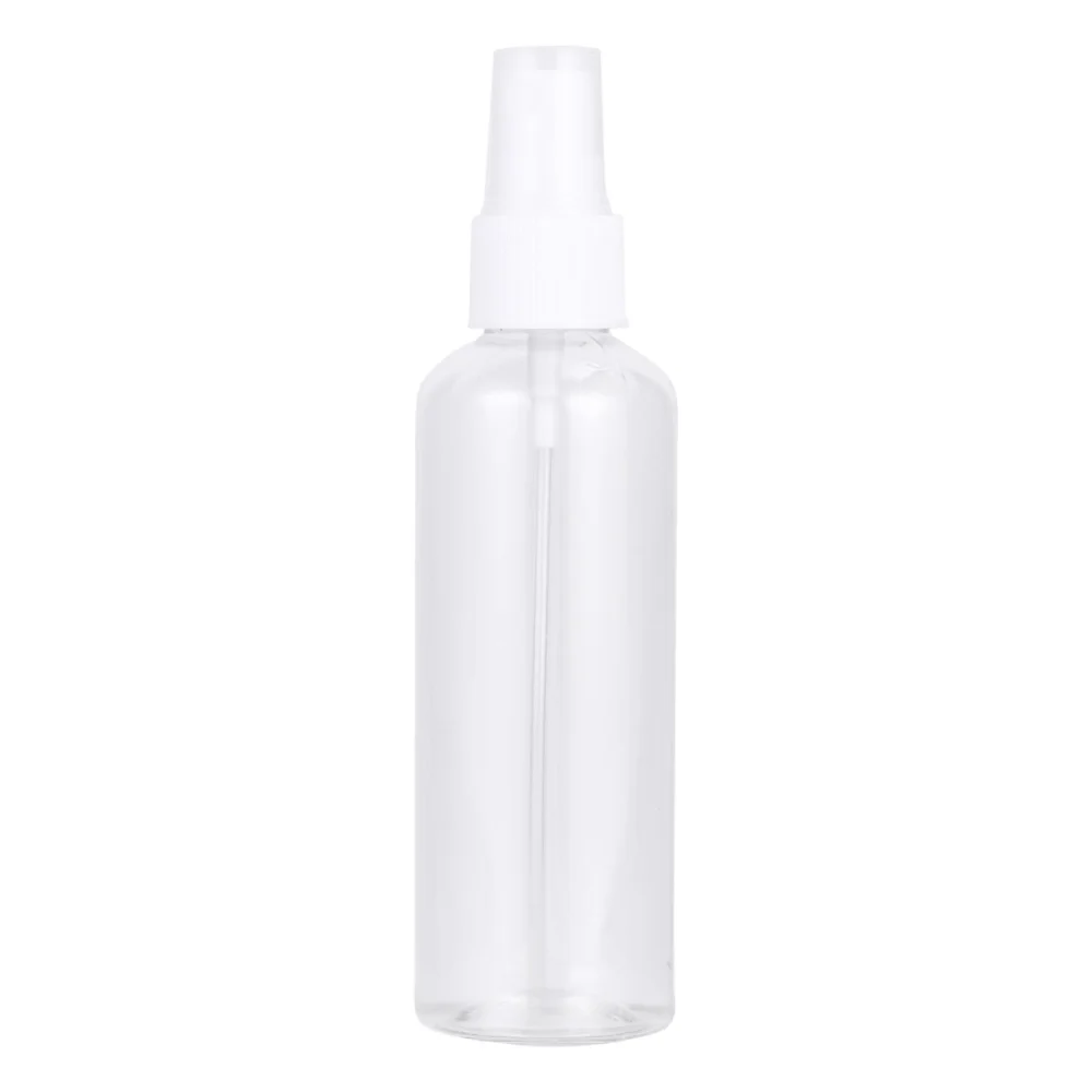 16pcs 100ml Transparent Spray Bottle Portable Travel Bottle Fine Spray Empty Bottle for Perfume Cosmetics (8pcs Transparent Bottle and White Sprayer, 8pcs Funnel)