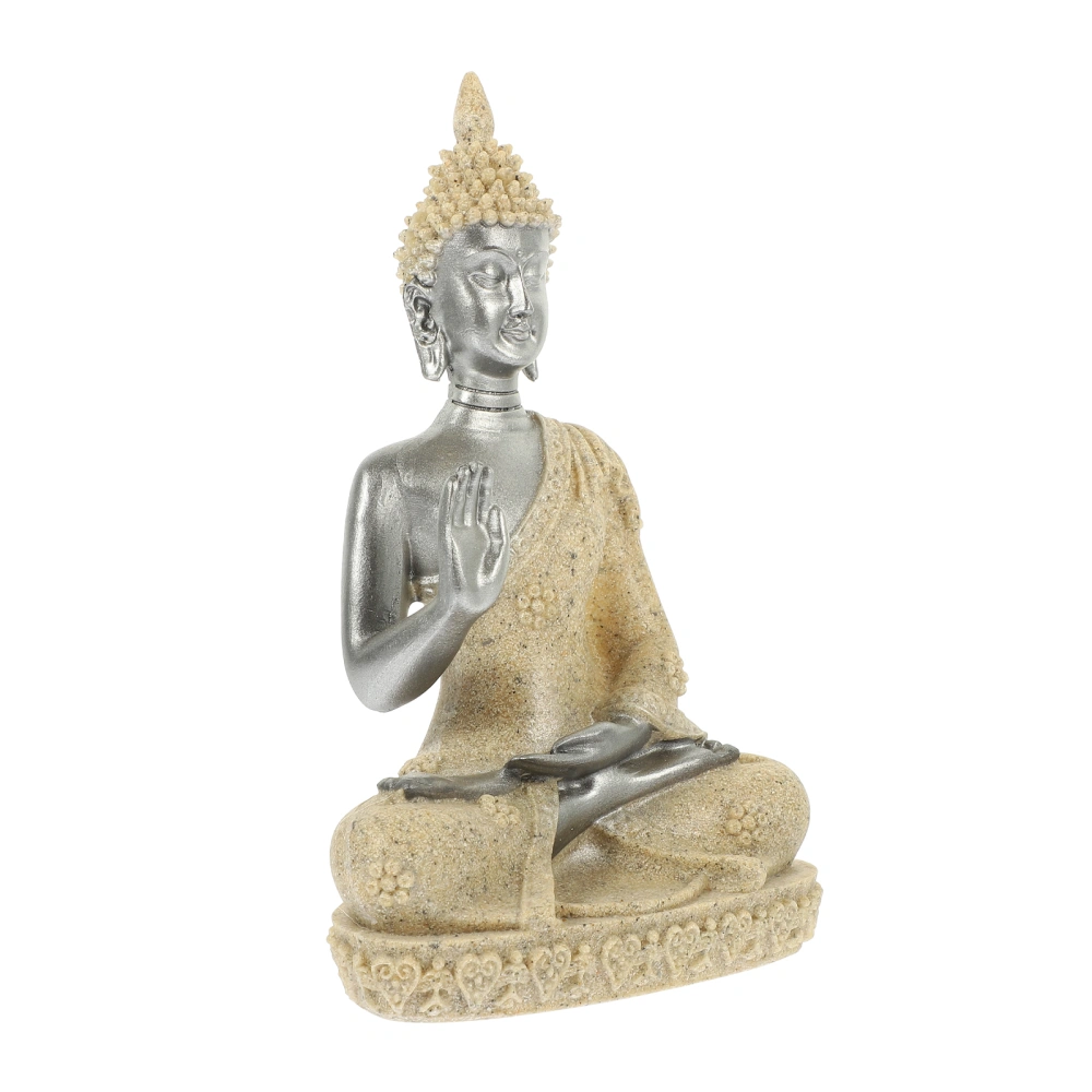 Resin Sitting Buddha Aquarium Resin Craft Zen Style Buddha Statue Fish Tank Ornament