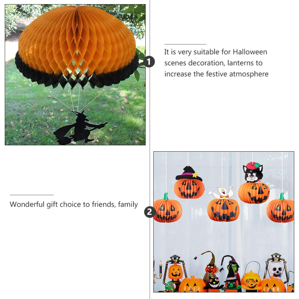 5Pcs Lovely Lantern Halloween Paper Lantern Hanging Ornament for Party