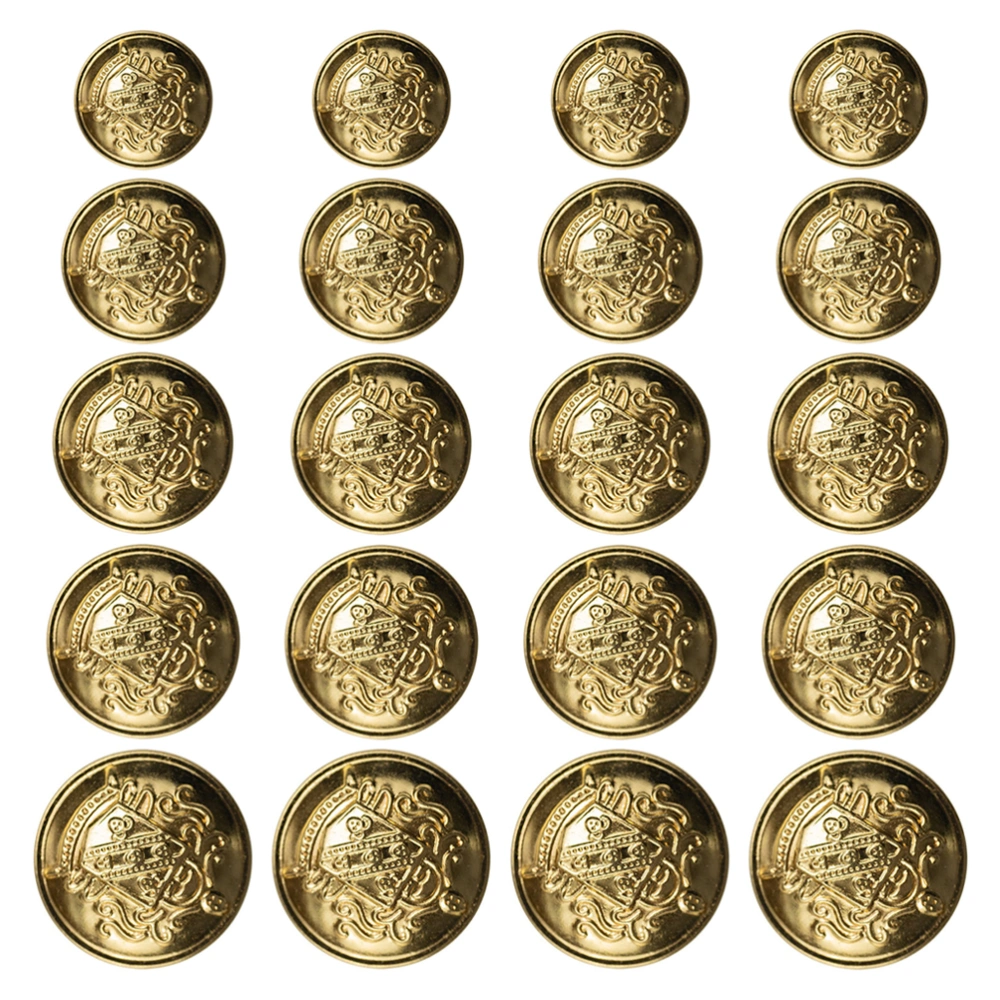 50Pcs DIY Sewing Buttons Vintage Brass Buttons Clothing Replacement Buttons