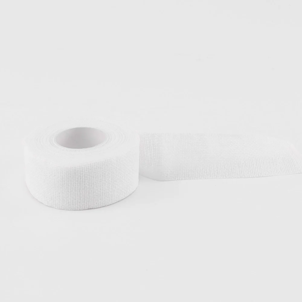 5PCS Cotton Elastic First Aid Tape Sports Tape Protective Self Adhesive Bandage for Men Women (White)